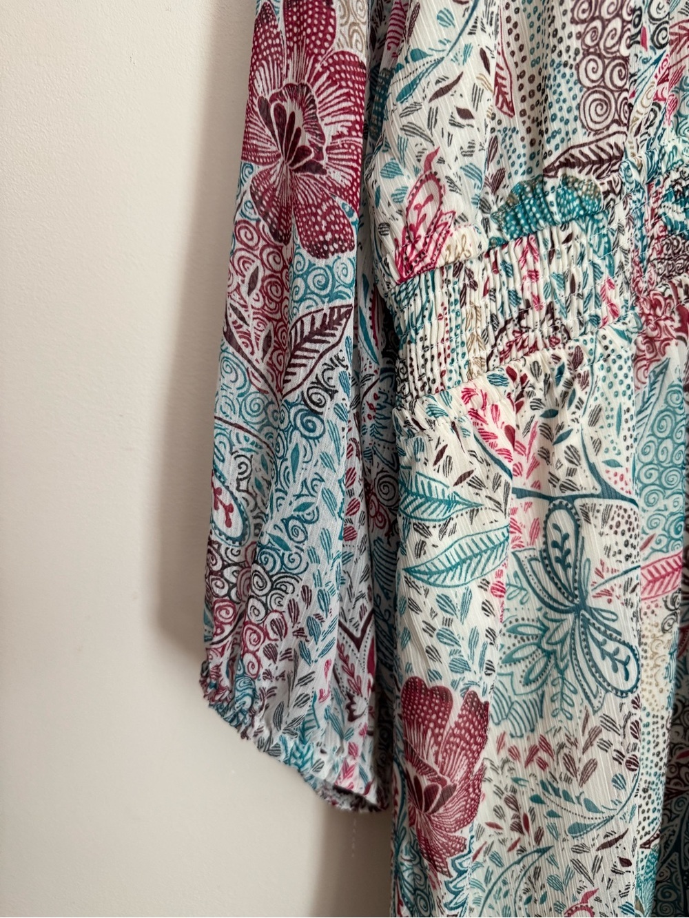 Lane Bryant Ruffle Detail Fit & Flare Midi Dress Women’s Size 24 NWT Floral - Picture 8 of 9
